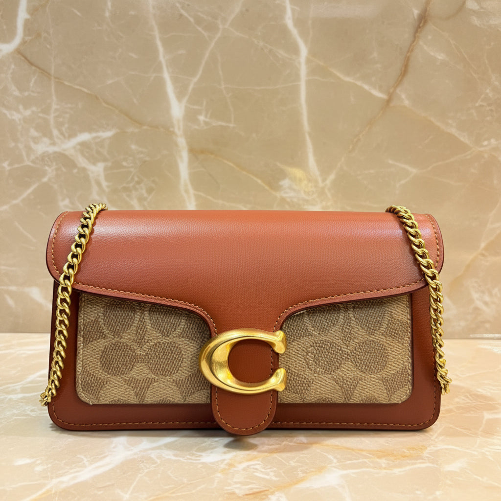 Coach Tabby Chain Clutch In Signature Canvas 21