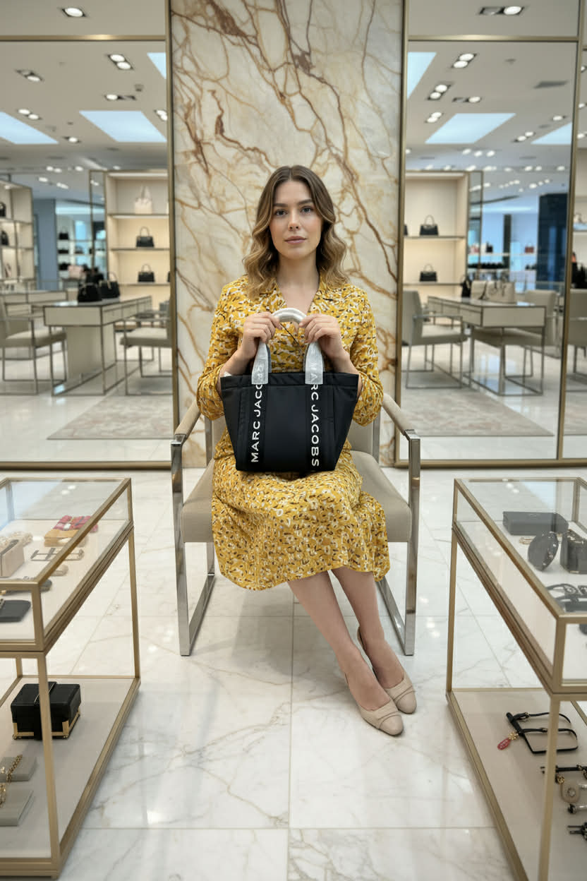 MARC JACOBS SMALL NYLON ZIP TOTE