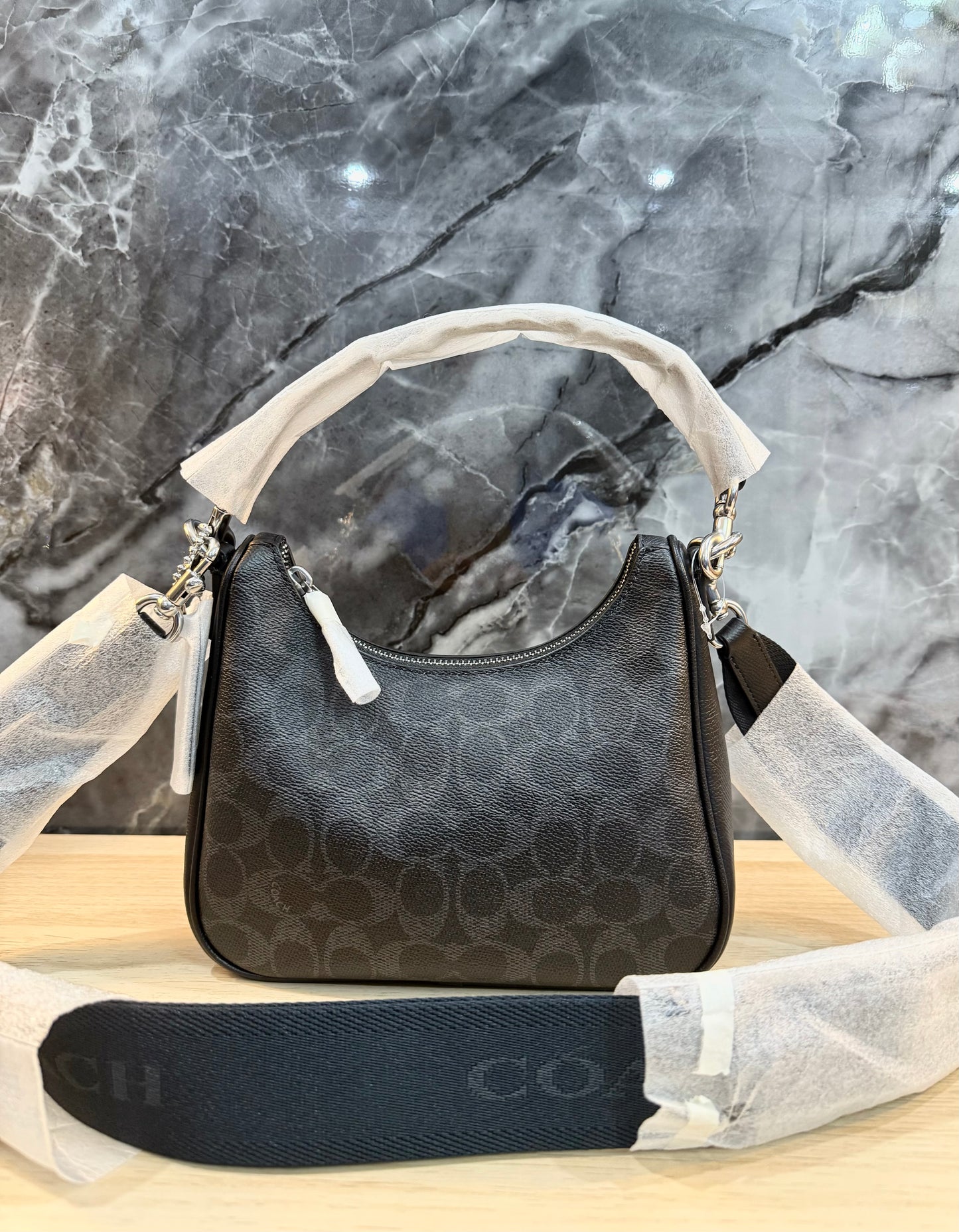 COACH NOLAN SHOULDER BAG/CROSSBODY- SIGNATURE COATED CANVAS