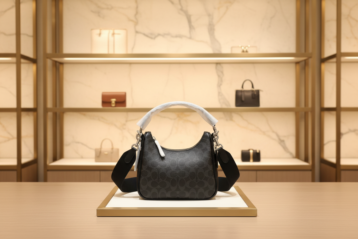 حقيبة كتف/حقيبة كروس بودي من كوتش نولان - قماش مطلي مميز