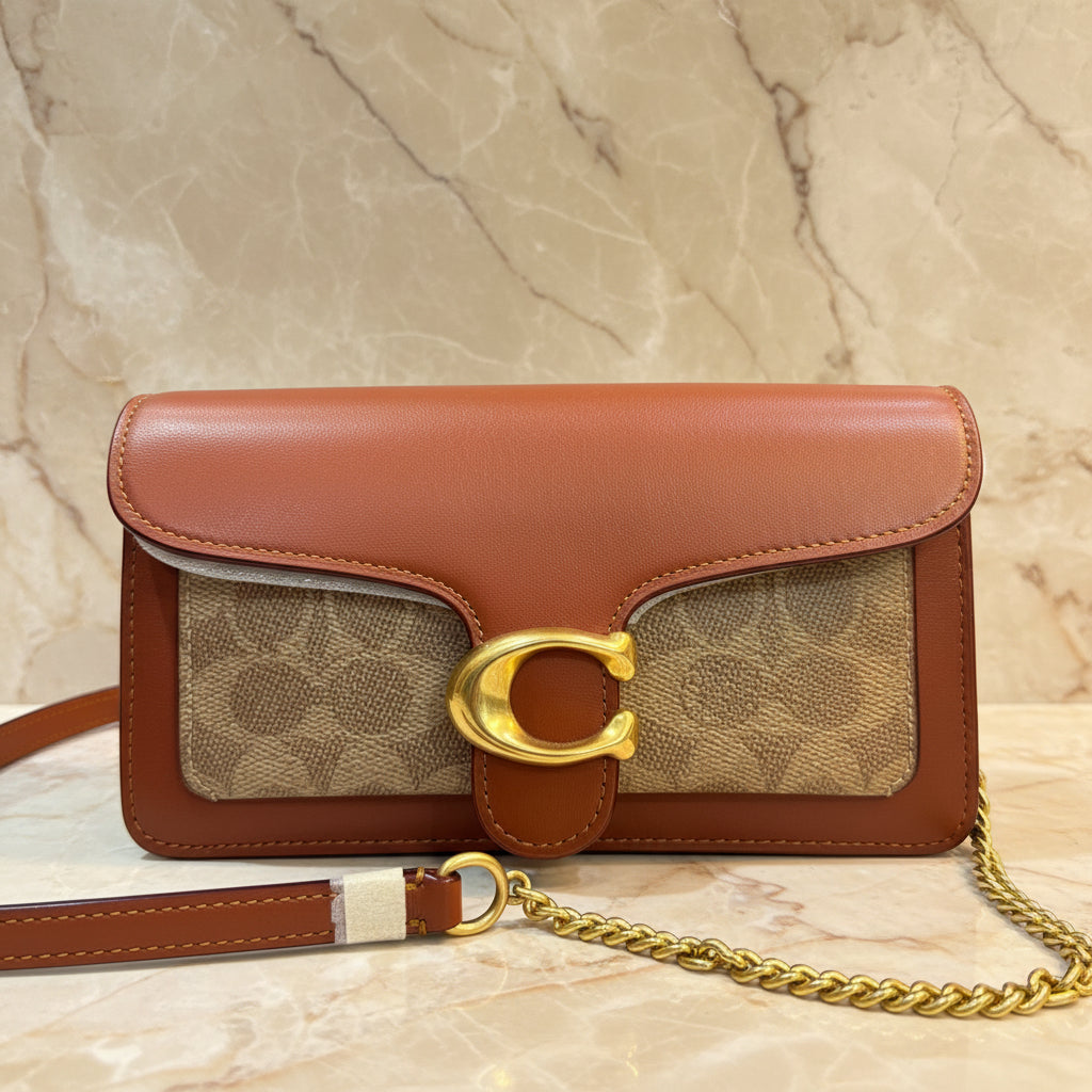 Coach Tabby Chain Clutch In Signature Canvas 21