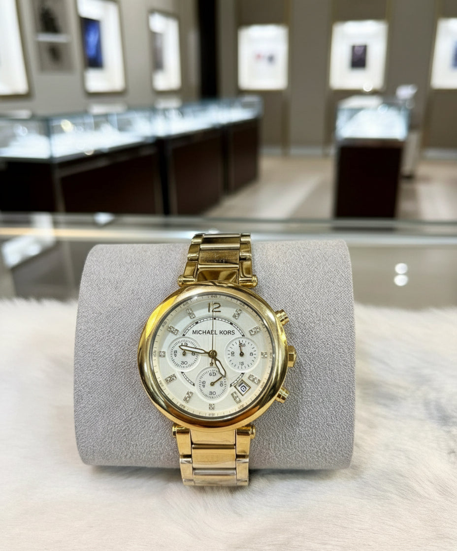 MICHAEL KORS PARKER CHRONOGRAPH WATCH - GOLD TONE