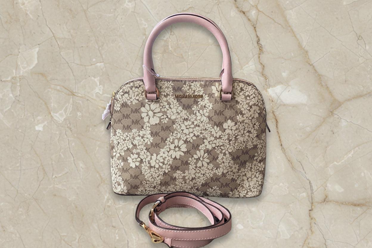 MICHAEL KORS CINDY SATCHEL DOME MEDIUM - SPRING FLORAL PRINT