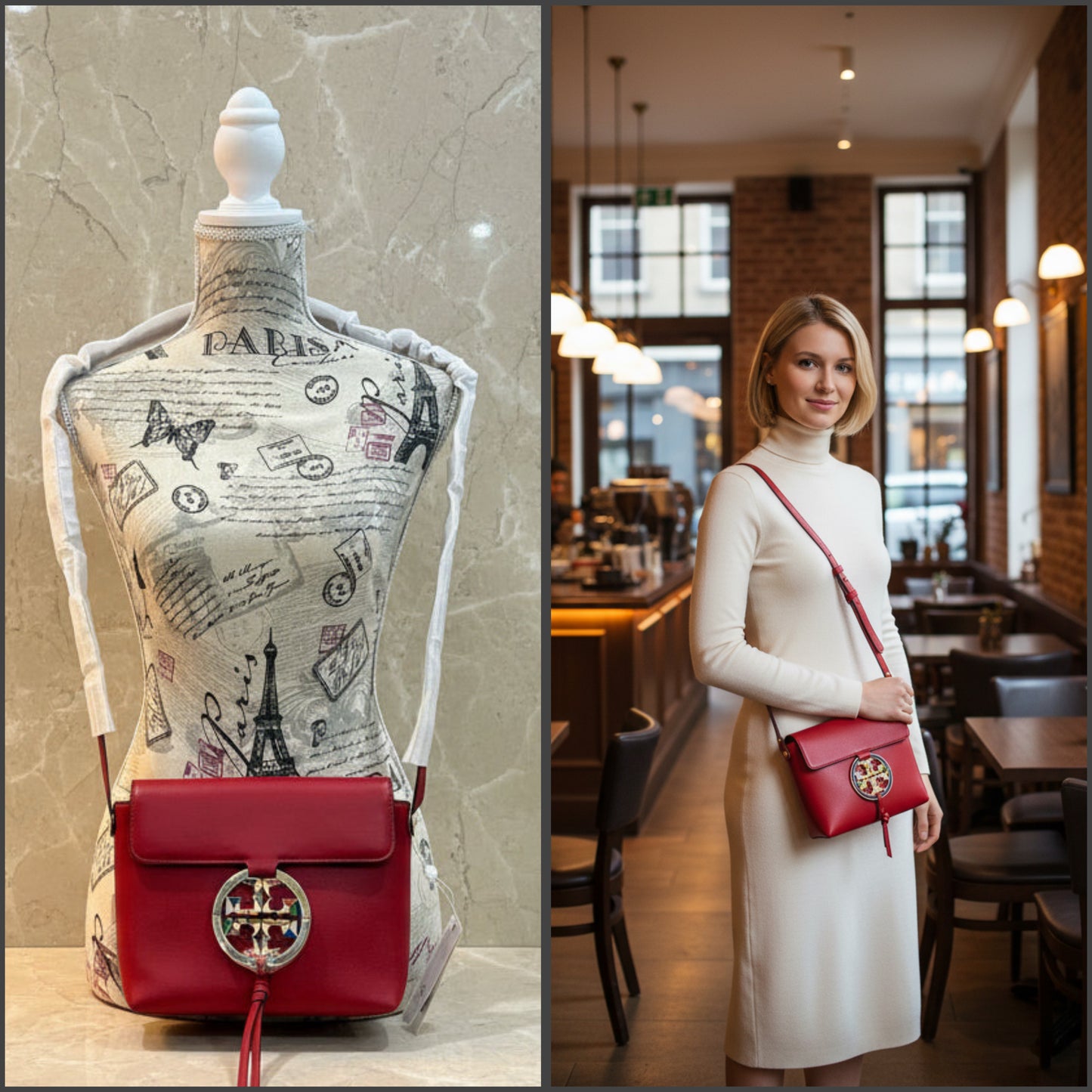TORY BURCH MILLER STAINED GLASS LEATHER CROSSBODY