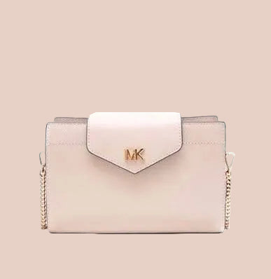 MICHAEL KORS MOTT SMALL CLUTCH/CROSSBODY - BLOSSOM PINK