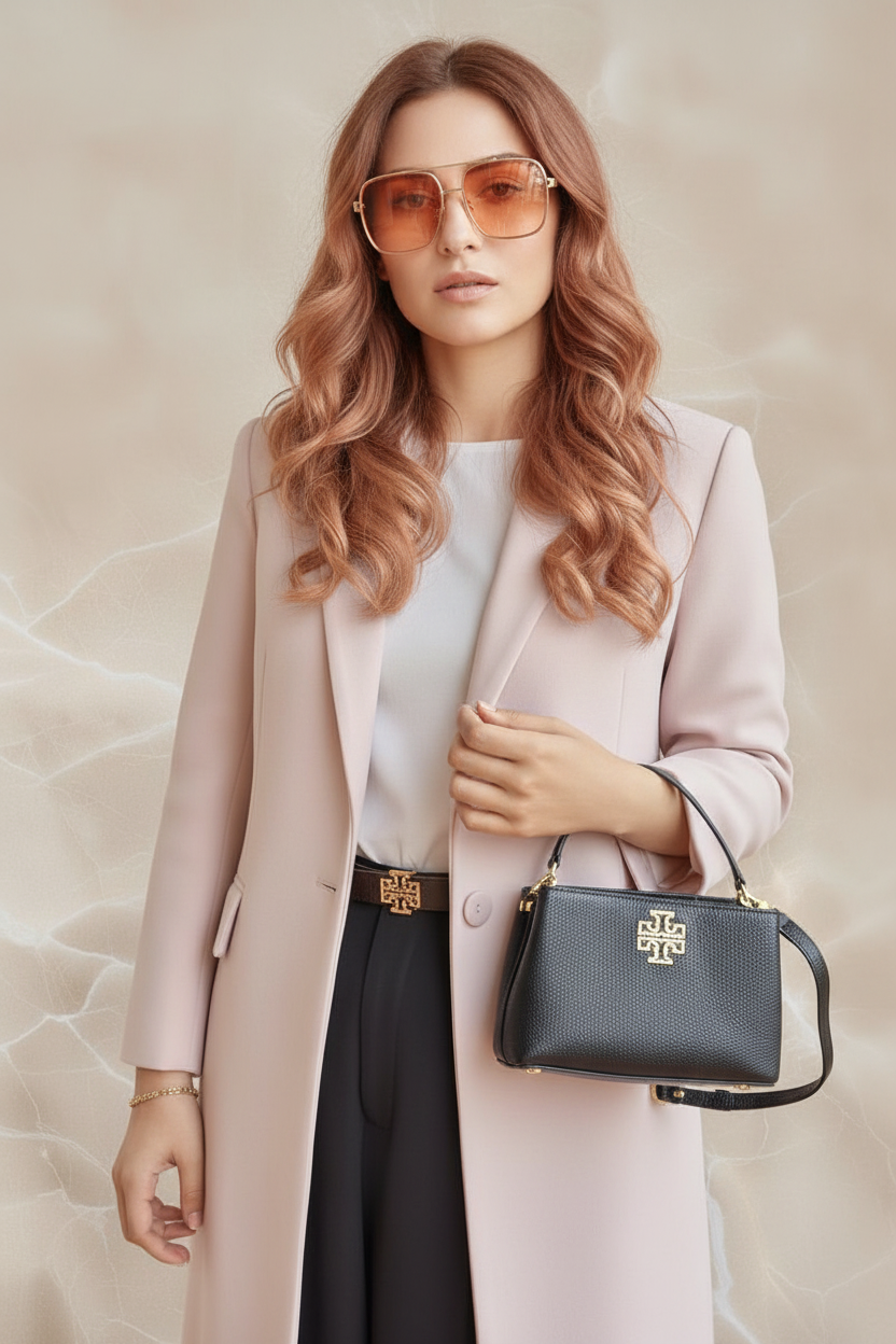 TORY BURCH MICRO BRITTEN SATCHEL - BLACK