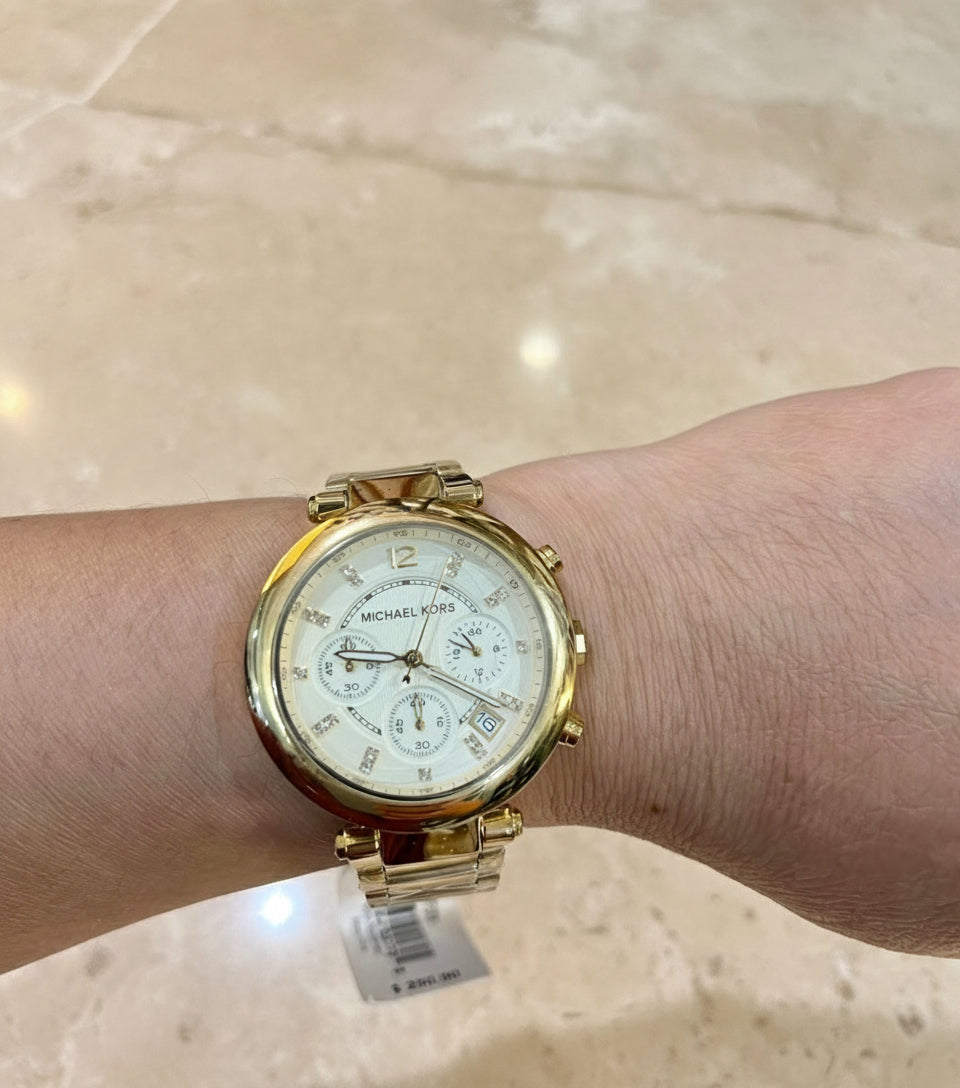 MICHAEL KORS PARKER CHRONOGRAPH WATCH - GOLD TONE