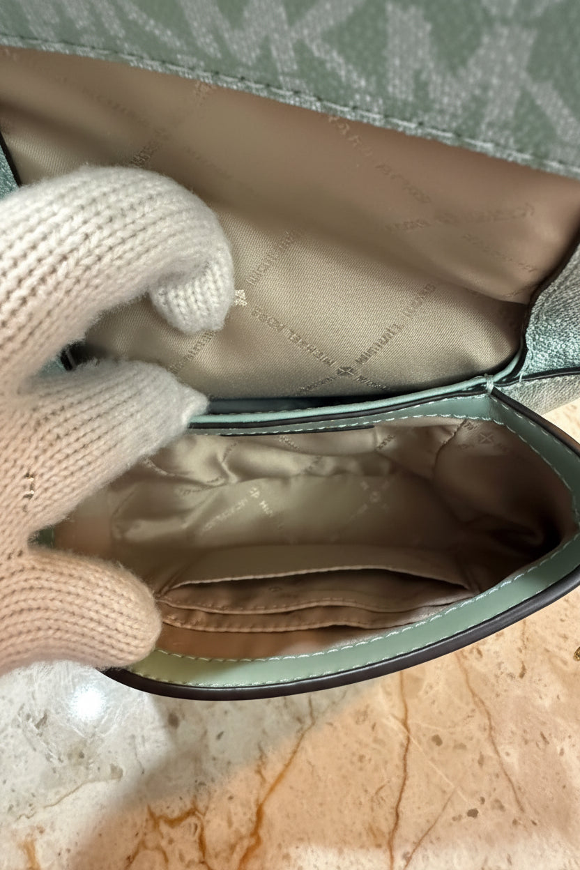 MICHAEL KORS MINI CECE - MONO SEA GREEN