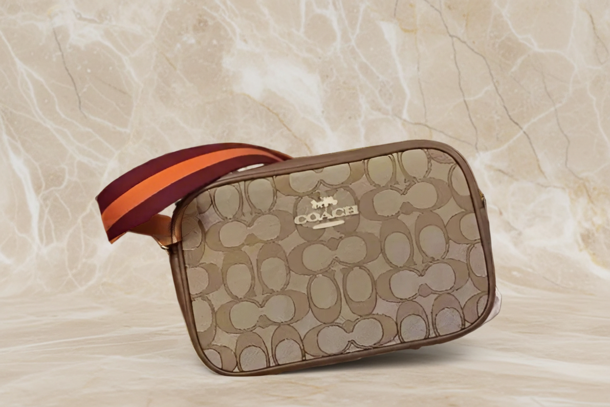 COACH JAMIE CAMERA BAG IN JACQUARD SIGNATURE - THICK STRAP