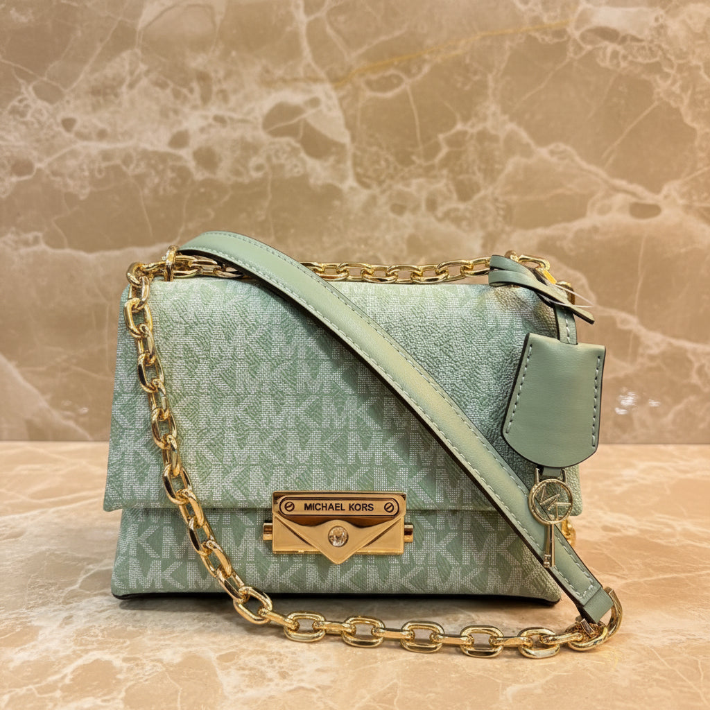 MICHAEL KORS MINI CECE - MONO SEA GREEN