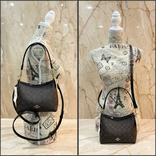 COACH SMALL LAUREL SIGNATURE COATED CANVAS