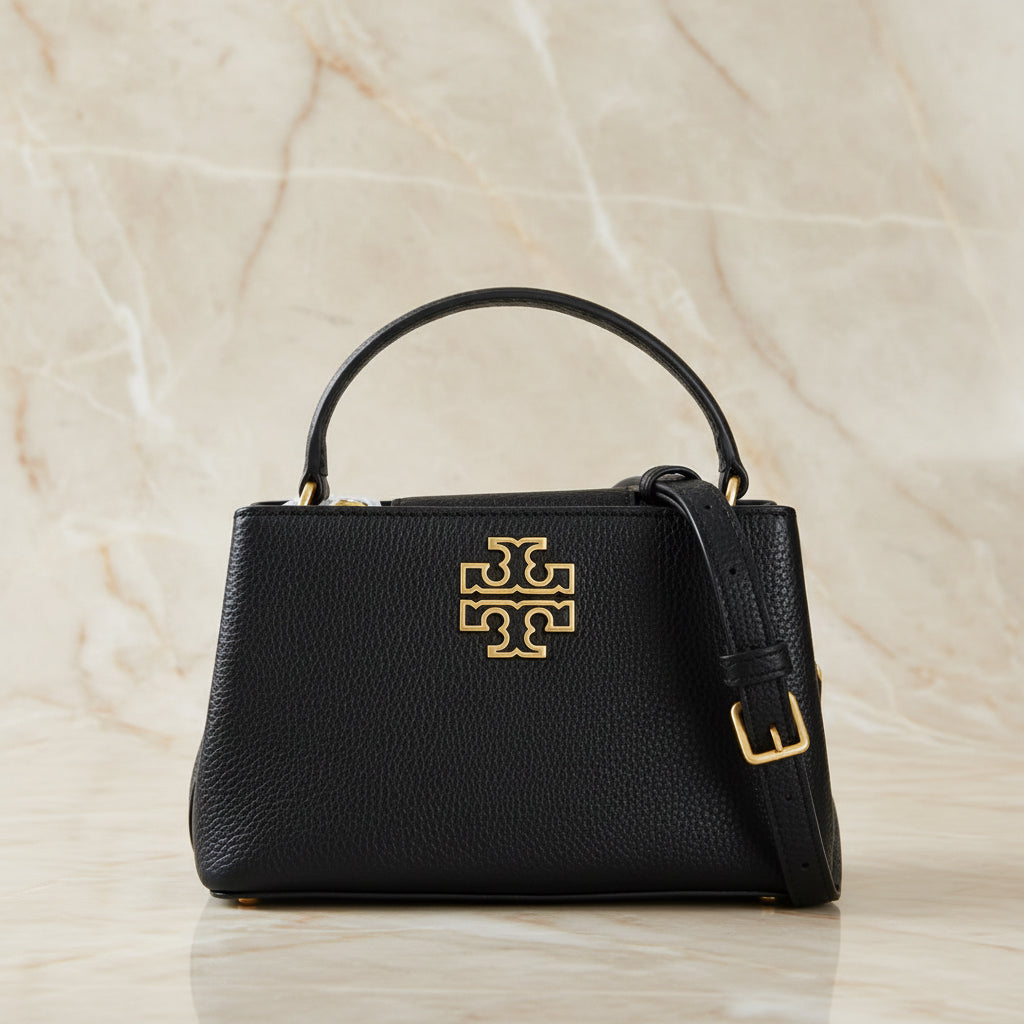 TORY BURCH MICRO BRITTEN SATCHEL - BLACK
