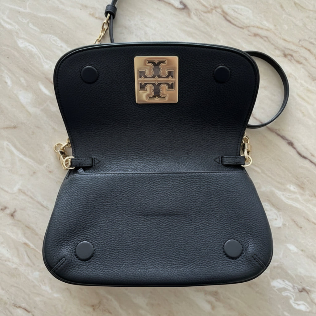 Tory Burch Britten Convertible Clitch Crossbody Chain Flap