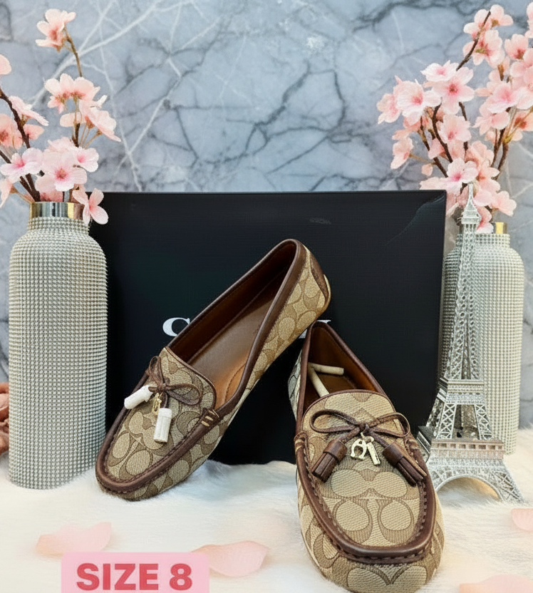 COACH JACQUARD FLAT SHOES