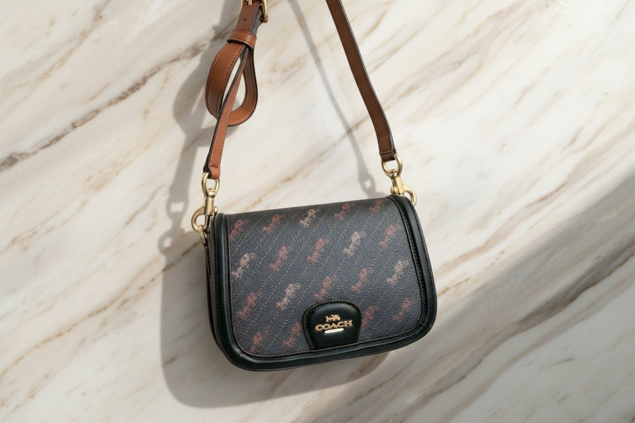 COACH SADDLE CROSSBODY IN SIGNATURE HORSE & CARRIAGE PRINT
