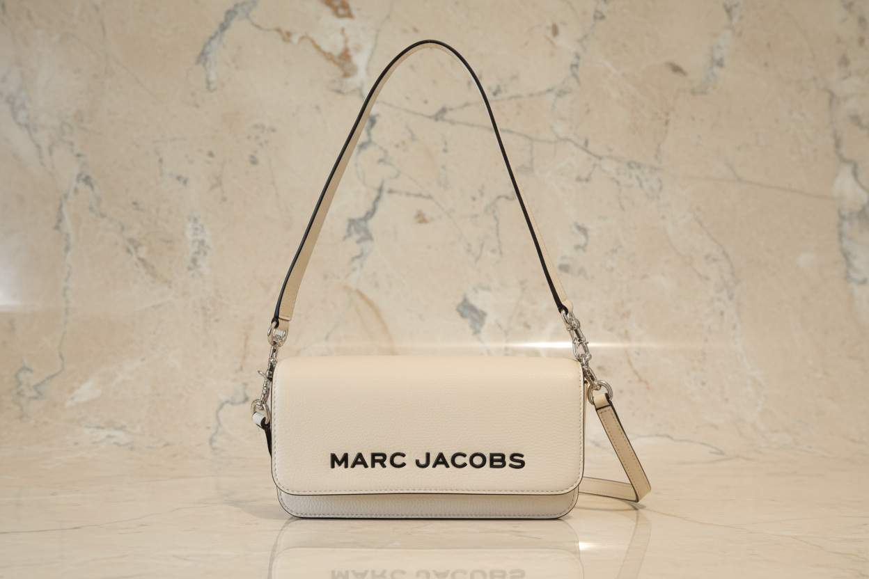 MARC JACOBS 3 IN 1 SHOULDER BAG/CROSSBODY/CLUTCH - MARSMALLOW COLOR