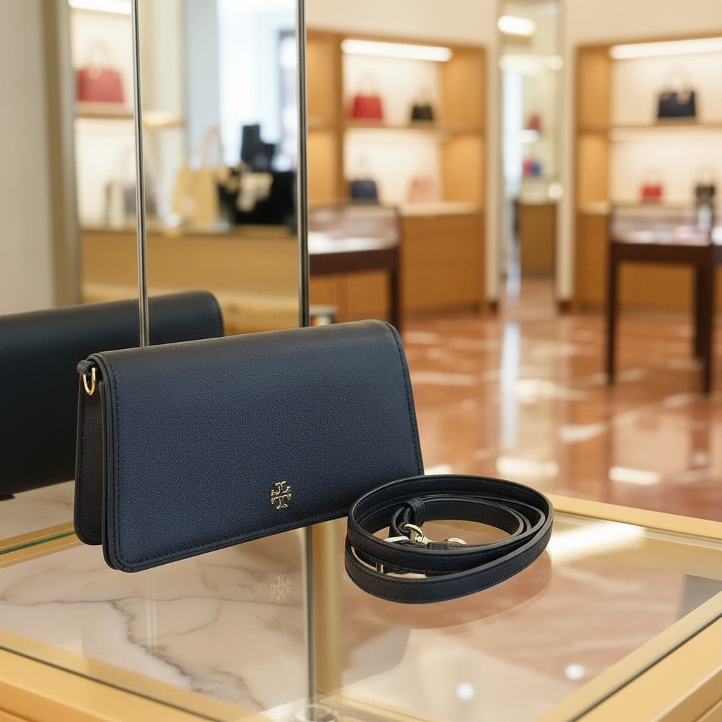 TORY BURCH EMERSON CROSSBODY -  BLACK