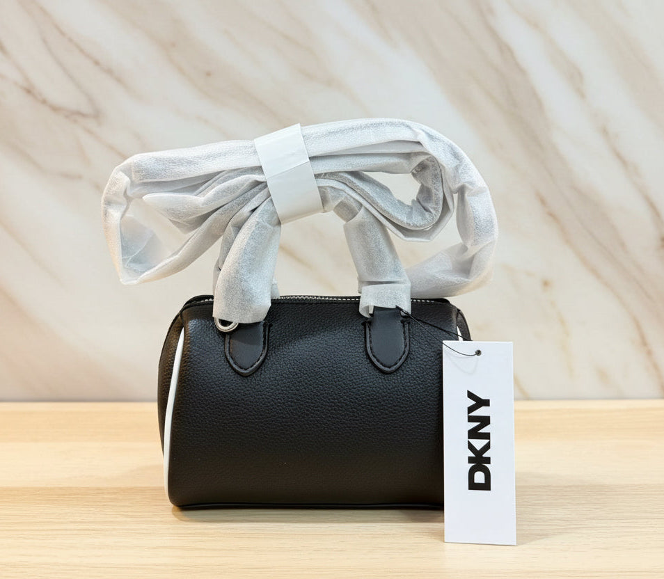 DKNY NELL SATCHEL - MINI - BLACK/MARSMALLOW