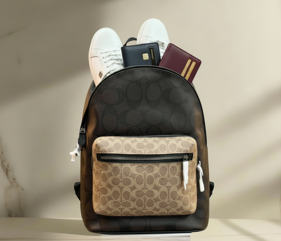 COACH MEN’S WEST BACKPACK IN BLOCKED SIGNATURE CANVAS