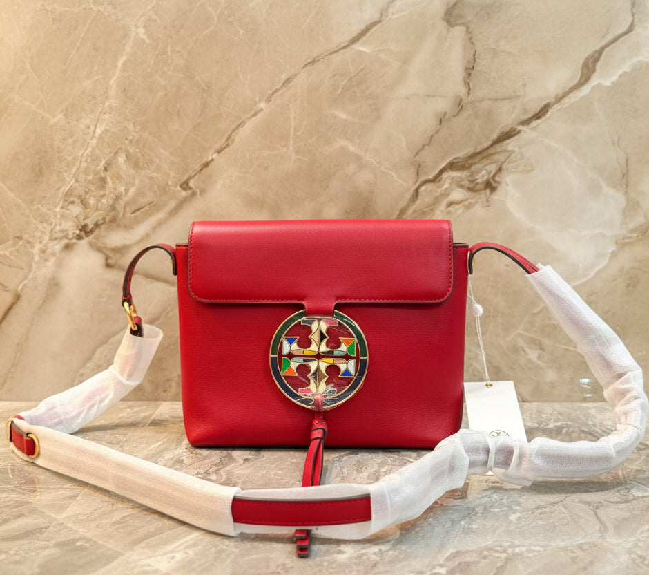 TORY BURCH MILLER STAINED GLASS LEATHER CROSSBODY