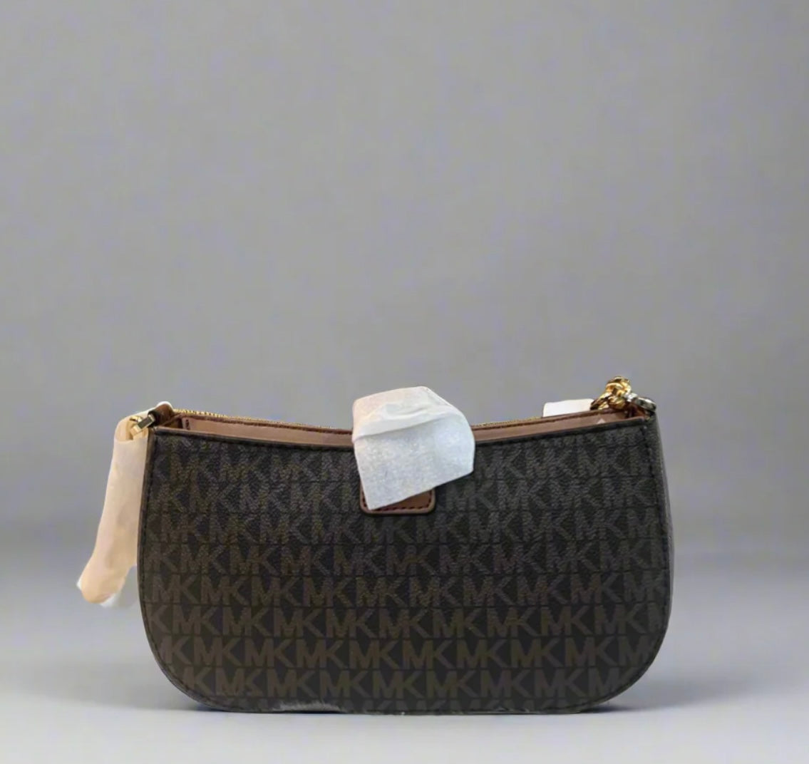 MICHAEL KORS CARMEN LEATHER POUCHETTE SHOULDER BAG ONLY