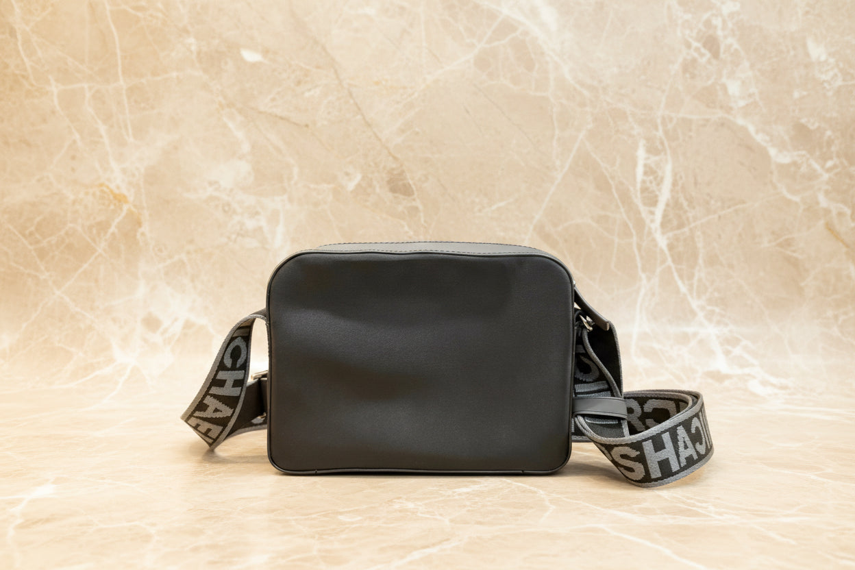 MICHAEL KORS LAUTNER MEDIUM FLAP MESSENGER - NYLON - BLACK
