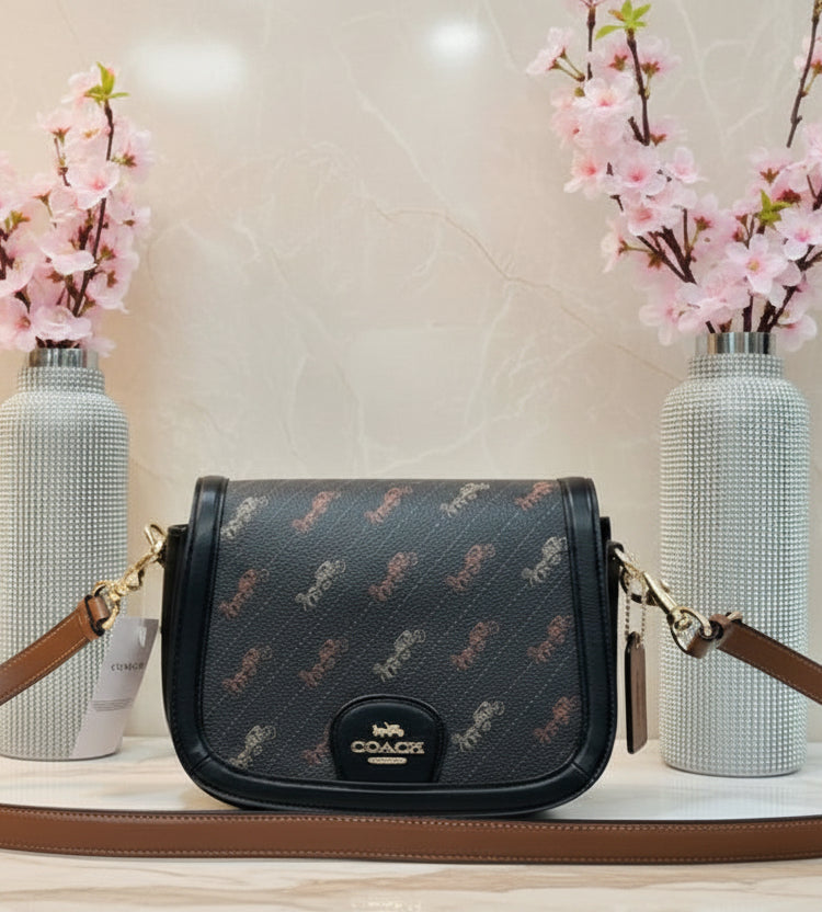 COACH SADDLE CROSSBODY IN SIGNATURE HORSE & CARRIAGE PRINT