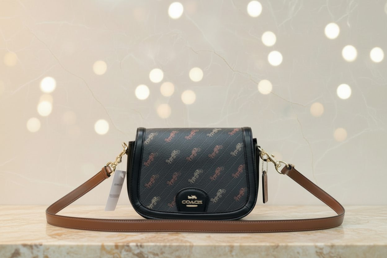 COACH SADDLE CROSSBODY IN SIGNATURE HORSE & CARRIAGE PRINT