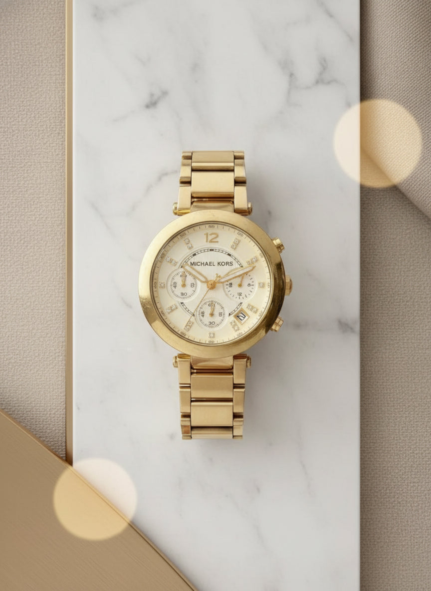 MICHAEL KORS PARKER CHRONOGRAPH WATCH - GOLD TONE