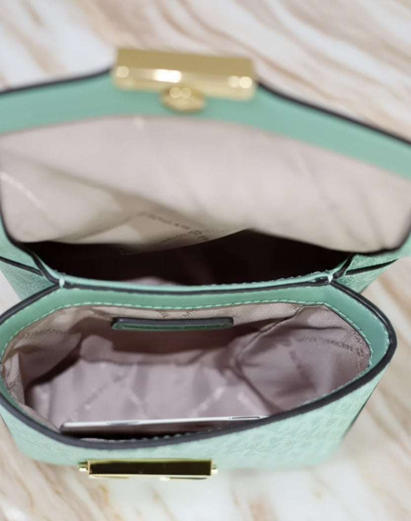 MICHAEL KORS MINI CECE - MONO SEA GREEN