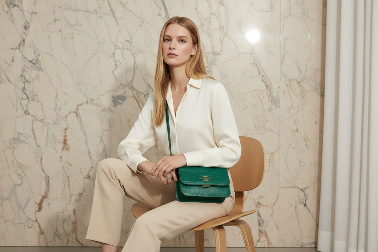 COACH BRYNN FLAP CROSSBODY BAG - JADE