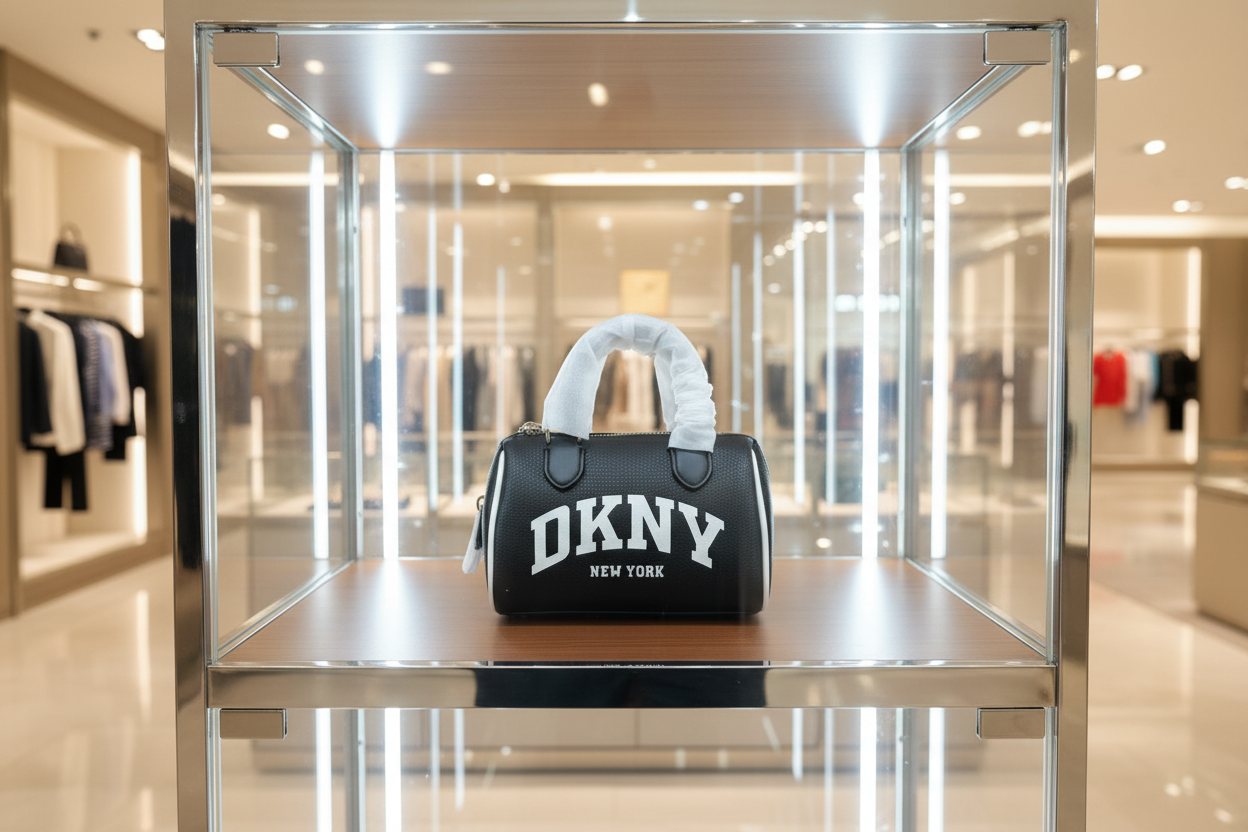 DKNY NELL SATCHEL - MINI - BLACK/MARSMALLOW