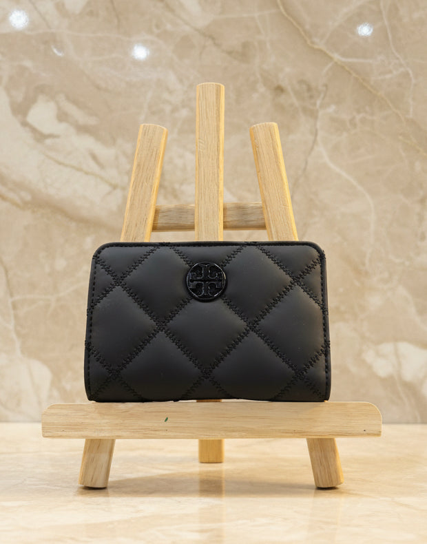 TORY BURCH QUILTED WILLA MATTE MEDIUM FLAP WALLET