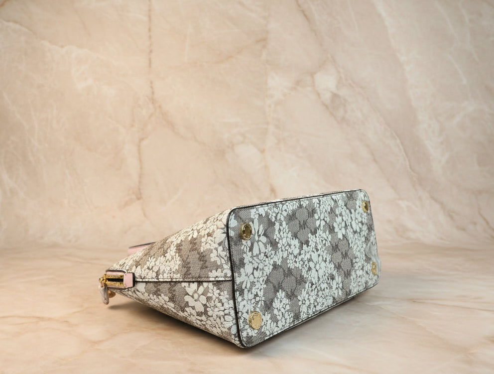 MICHAEL KORS CINDY SATCHEL DOME MEDIUM - SPRING FLORAL PRINT