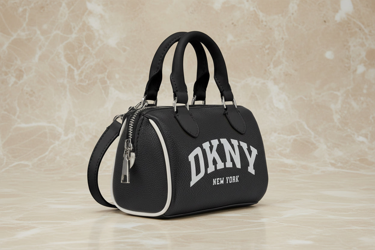 DKNY NELL SATCHEL - MINI - BLACK/MARSMALLOW