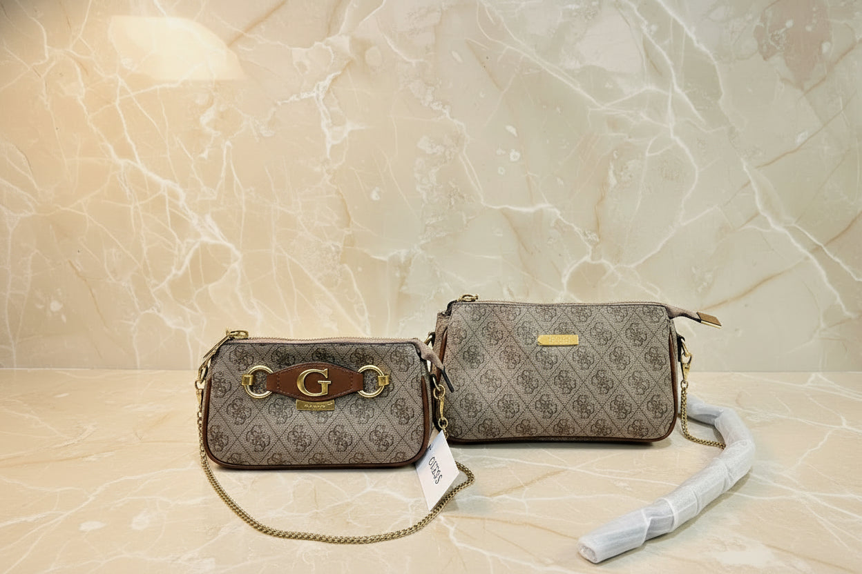 GUESS IZZY DOUBLE POUCH CROSSBODY
