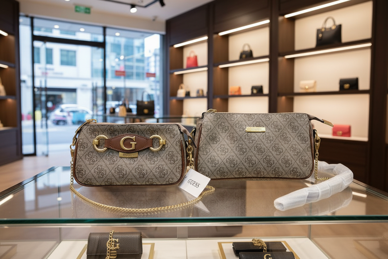 GUESS IZZY DOUBLE POUCH CROSSBODY