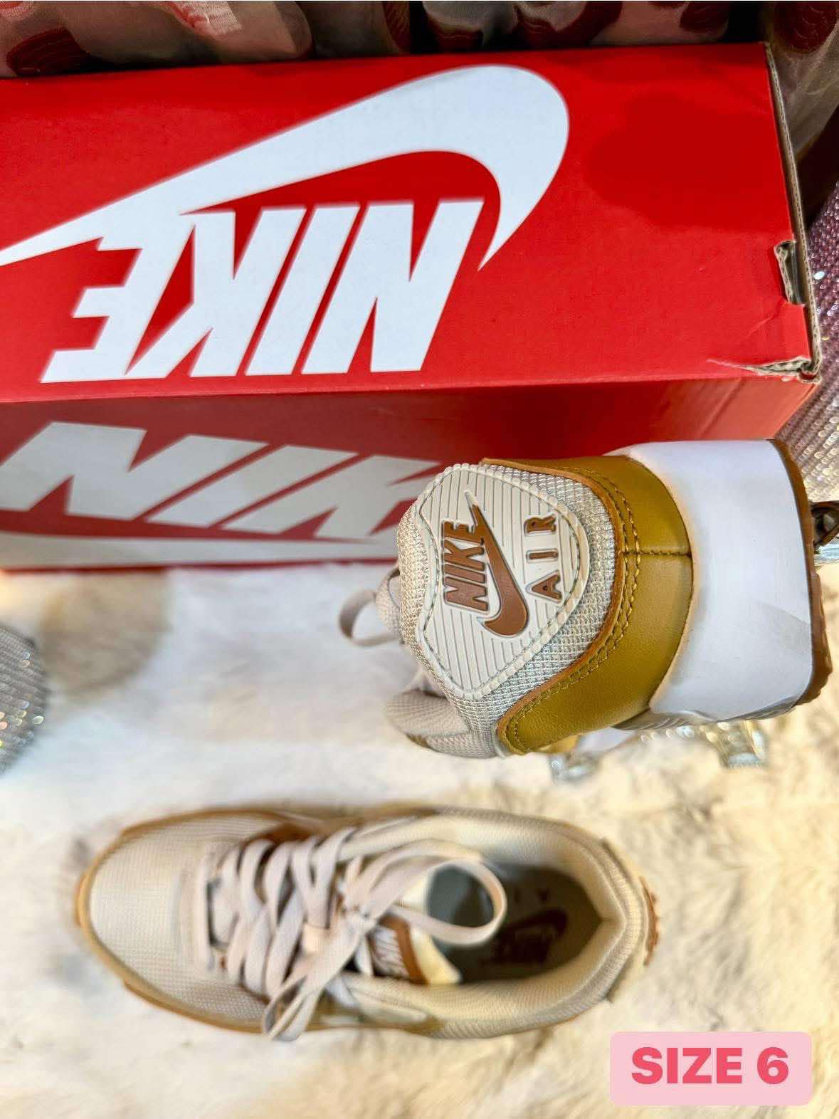 NIKE AIR MAX 90 WOMEN - HEMP LINEN - SIZE: US 6/EURO 36.5/23 CM