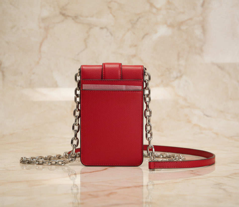 MICHAEL KORS CARMEN SMARTPHONE CROSSBODY - RED