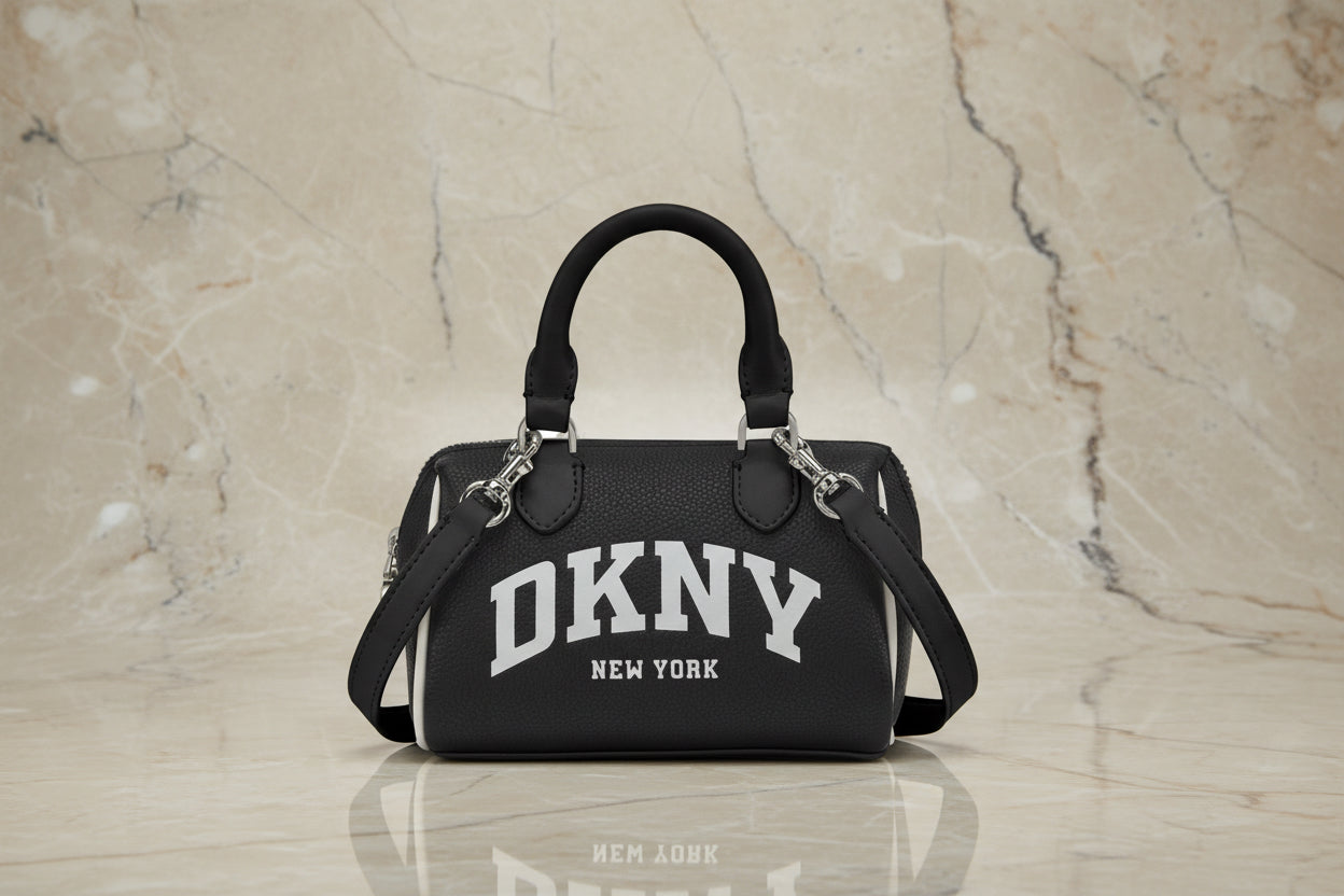 DKNY NELL SATCHEL - MINI - BLACK/MARSMALLOW