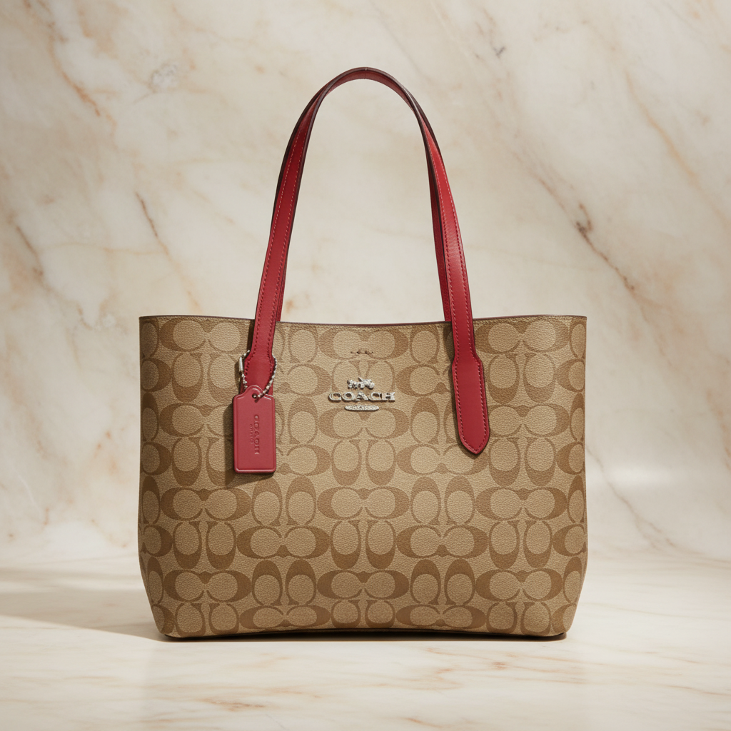 COACH AVENUE CARRYALL IN SIGNATURE BROWN/PINK