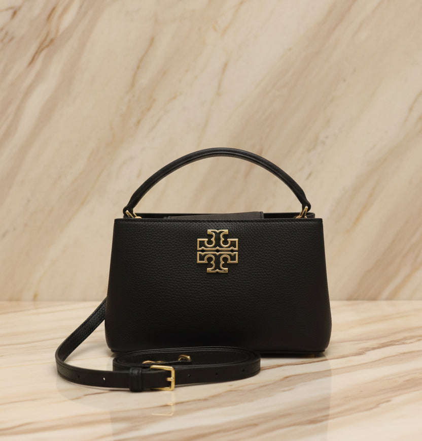 TORY BURCH MICRO BRITTEN SATCHEL - BLACK