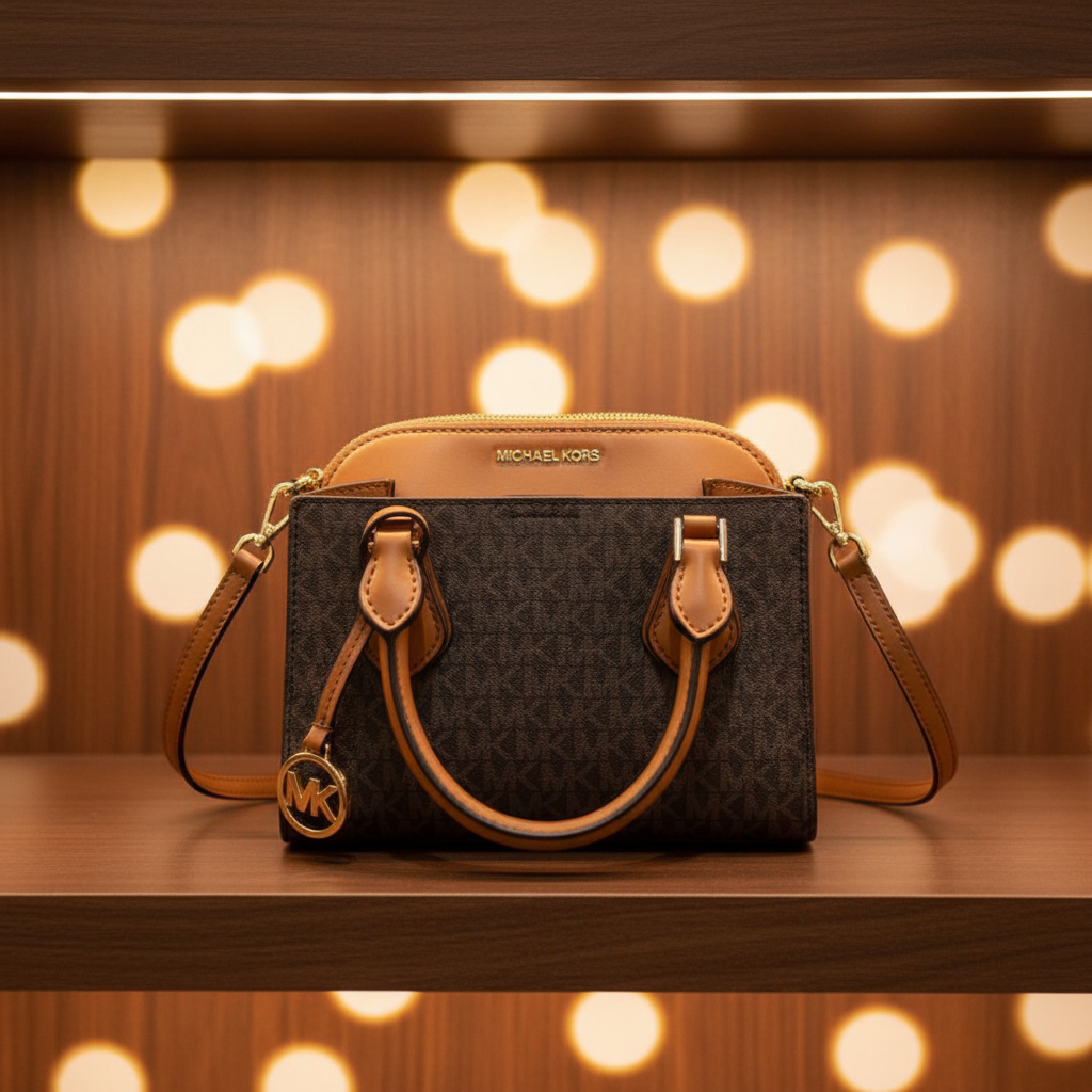MICHAEL KORS SMALL DARIA 3 in 1 SATCHEL -  BROWN ACORN