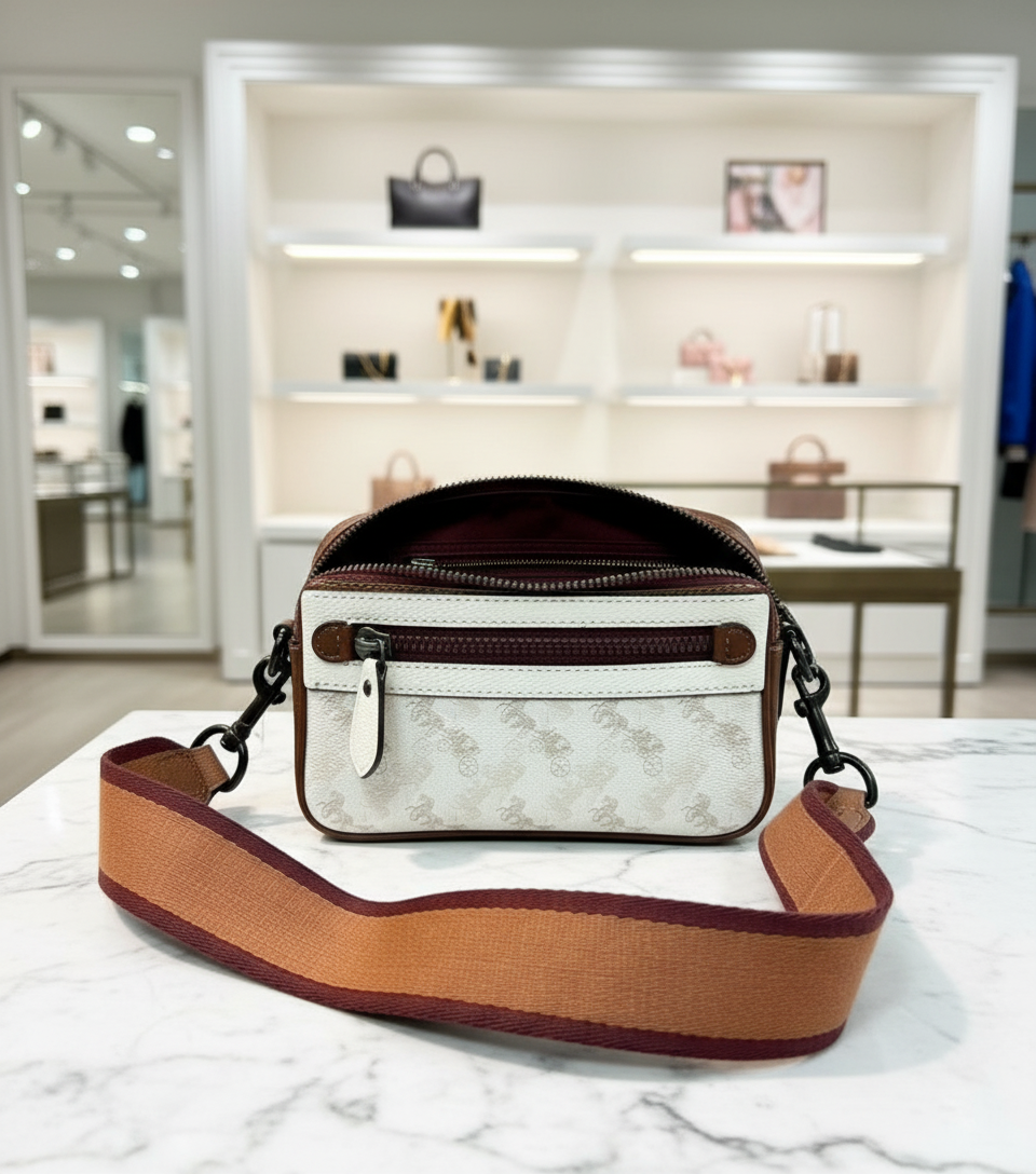 COACH ACADEMY CROSSBODY WITH HORSE & CARRIAGE PRINT