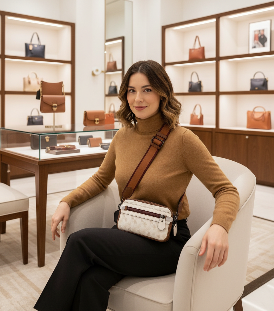 COACH ACADEMY CROSSBODY WITH HORSE & CARRIAGE PRINT