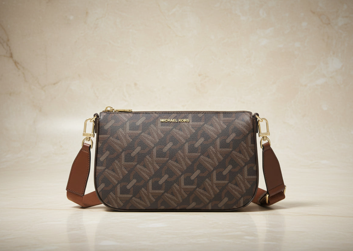 MICHAEL KORS EMPIRE SIGNATURE LOGO 2-IN-1 CROSSBODY BAG ( FROM BOUTIQUE STORE )