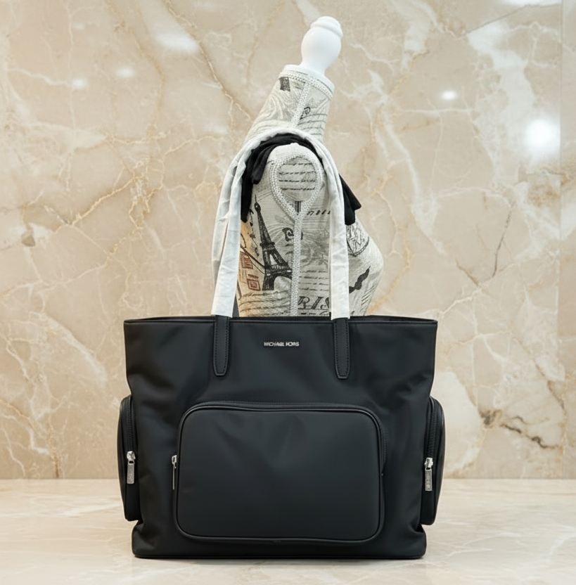 MICHAEL KORS KHAI LAPTOP TOTE - LARGE - BLACK