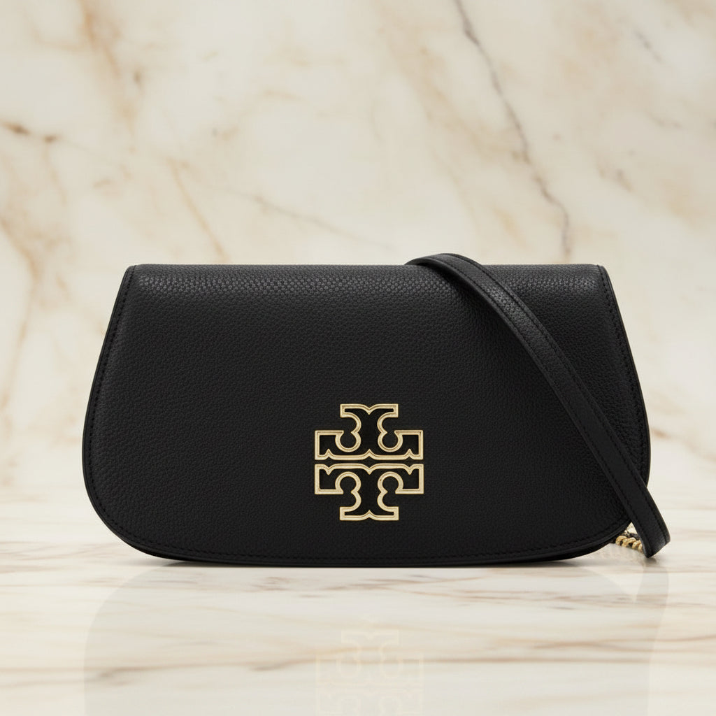 Tory Burch Britten Convertible Clitch Crossbody Chain Flap