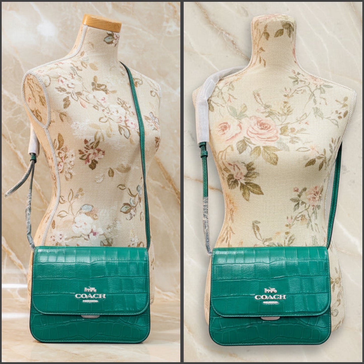COACH BRYNN FLAP CROSSBODY BAG - JADE