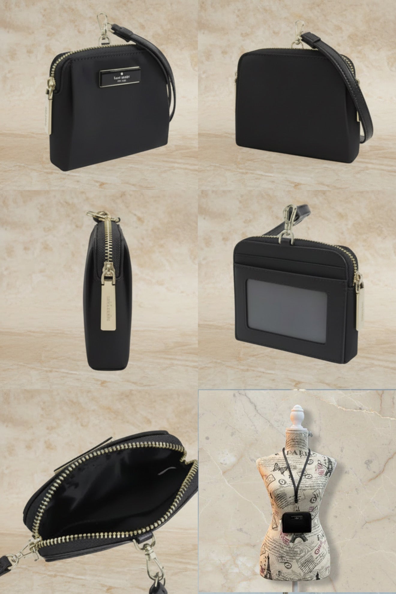 Kate Spade Carter ID Lanyard/Wallet - Black